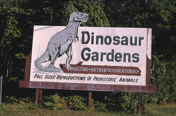 Dinosaur Gardens - Old Postcard View (newer photo)